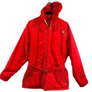 Hooded Ski Jacket Winter Outdoor Size S Vintage Retro